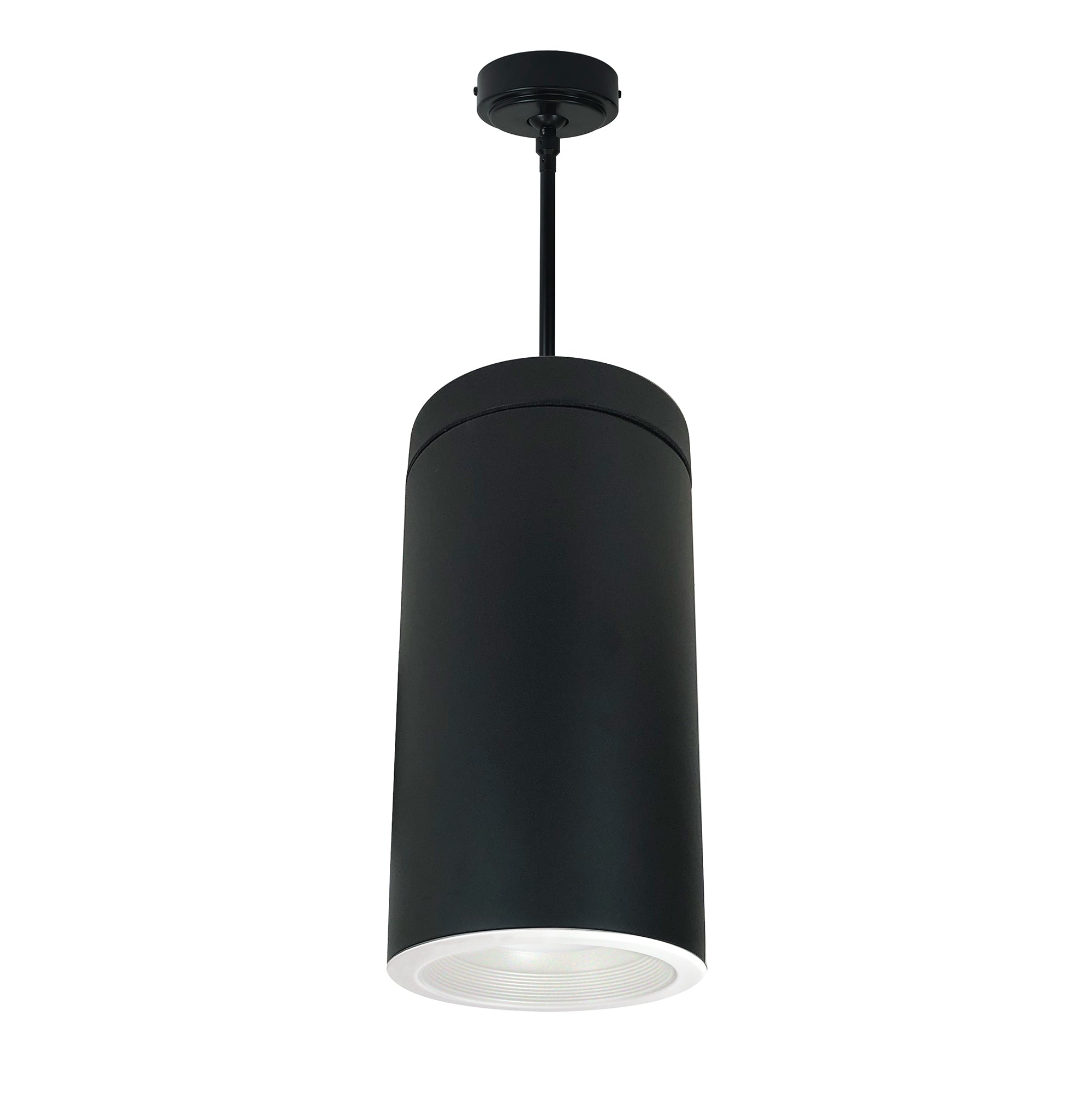 Nora Lighting NYLI-6PI2WWB - Cylinder - 6 Inch Cylinder, Black, Pendant Mount, Incandescent, Baf., White