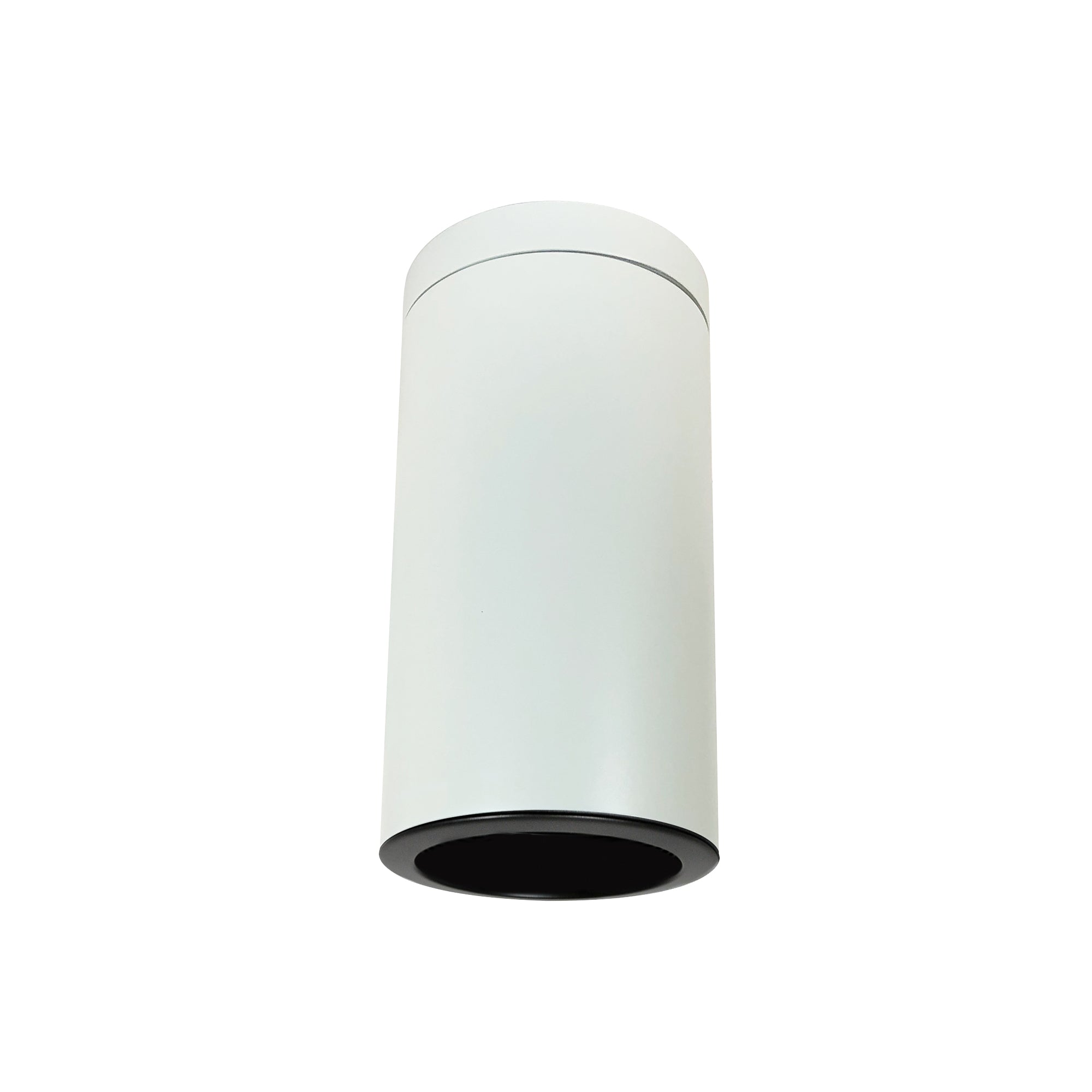 Nora Lighting NYLI-6SI1BBW - Cylinder - 6 Inch Cylinder, White, Surface Mount, Incandescent, Refl., Black