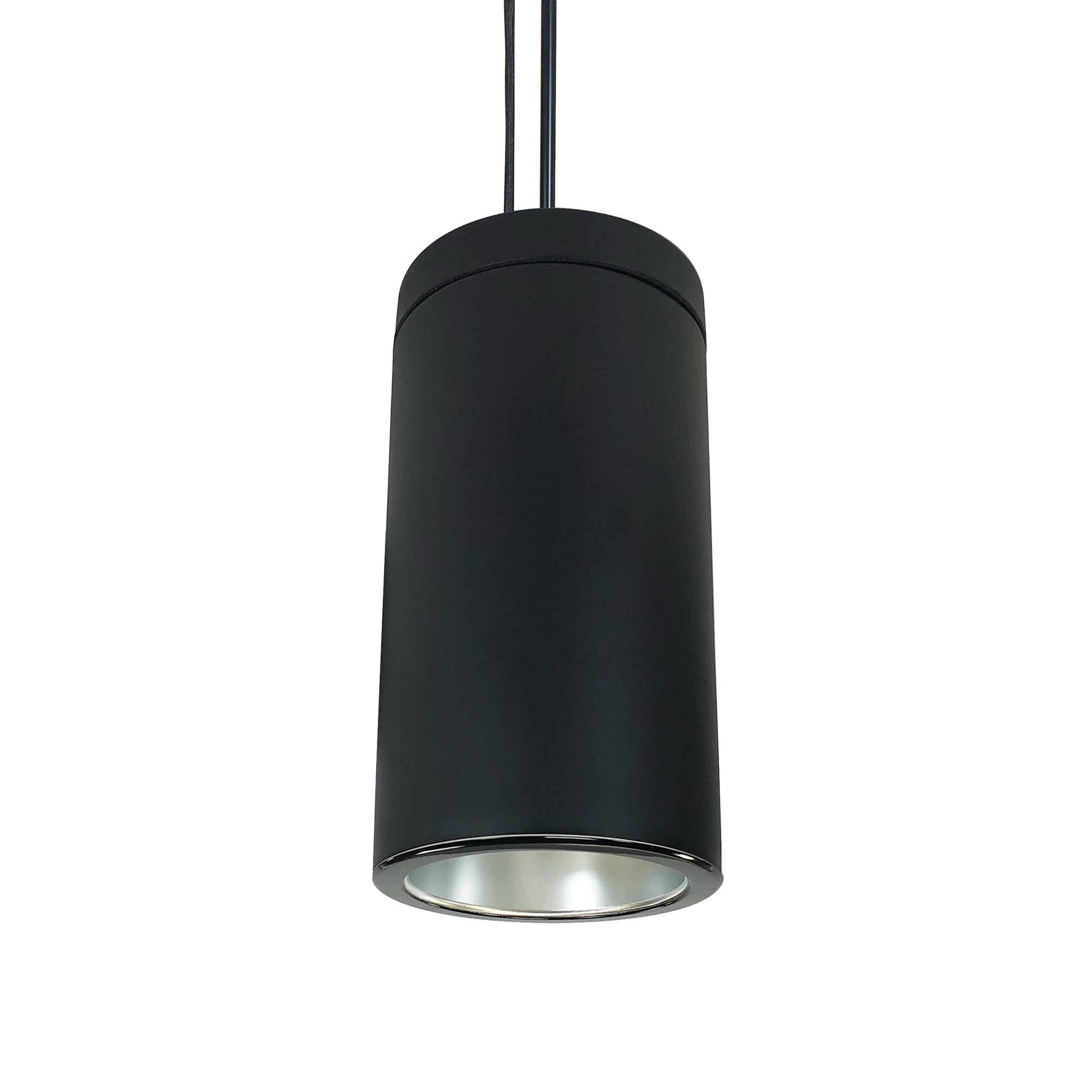 Nora Lighting NYLS2-6P35135MDBB6/PEM - Cylinder - 6 Inch CYL PENDANT 3500L 35K REF. MEDIUM. DIFF/BLK FLANGE 120V-277V 0-10V BLK CYL, WIRED FOR EM