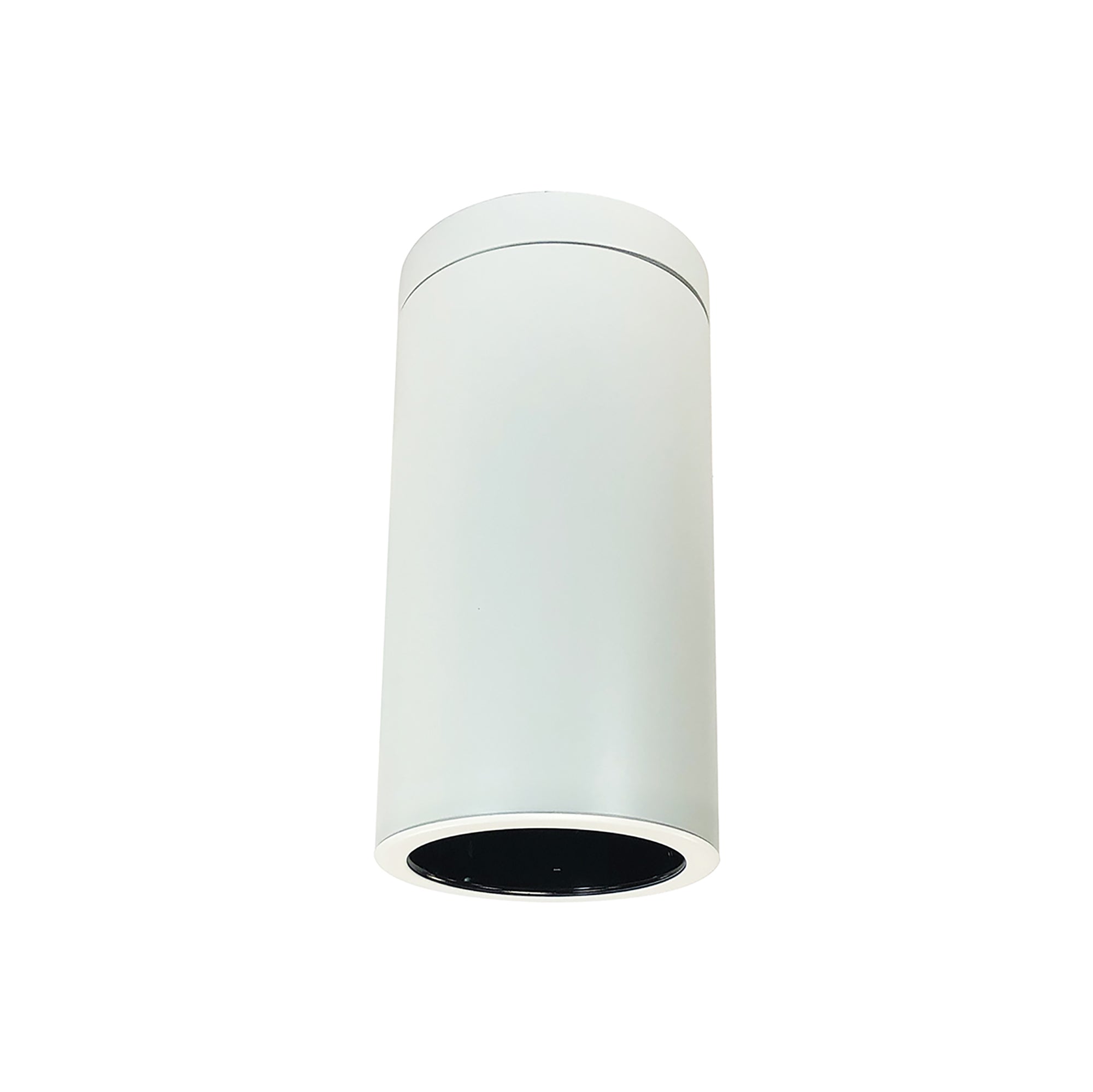 Nora Lighting NYLS2-6S25127MBWW3 - Cylinder - 6 Inch CYL SURFACE 2500L 27K REF. MED FLOOD. BLK/WHT FLANGE 120V Triac/ELV WHT CYL