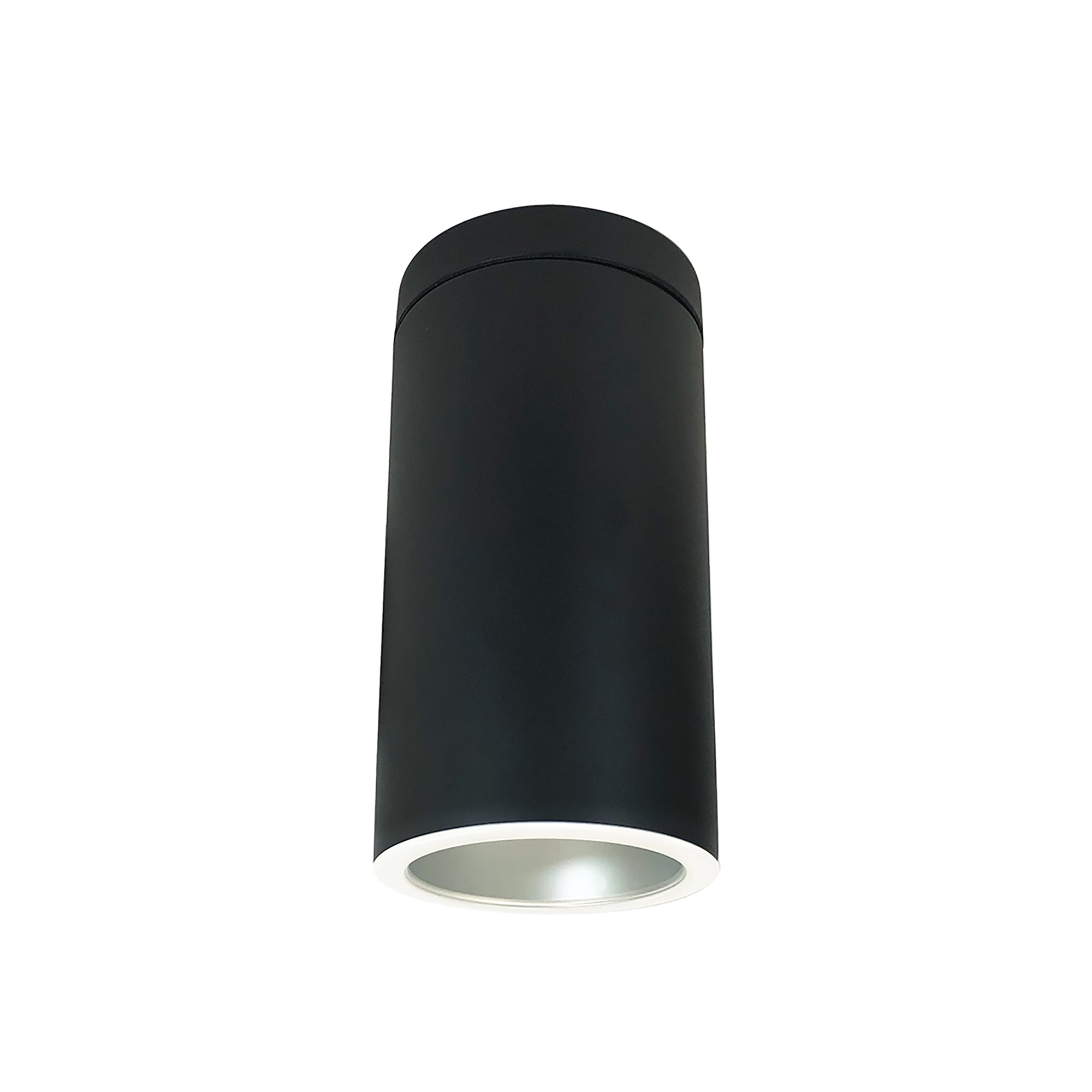 Nora Lighting NYLS2-6S25130MHWB6 - Cylinder - 6 Inch CYL SURFACE 2500L 30K REF, MED, HZ/WH FLANGE 120-277V 0-10V  BLK CYL