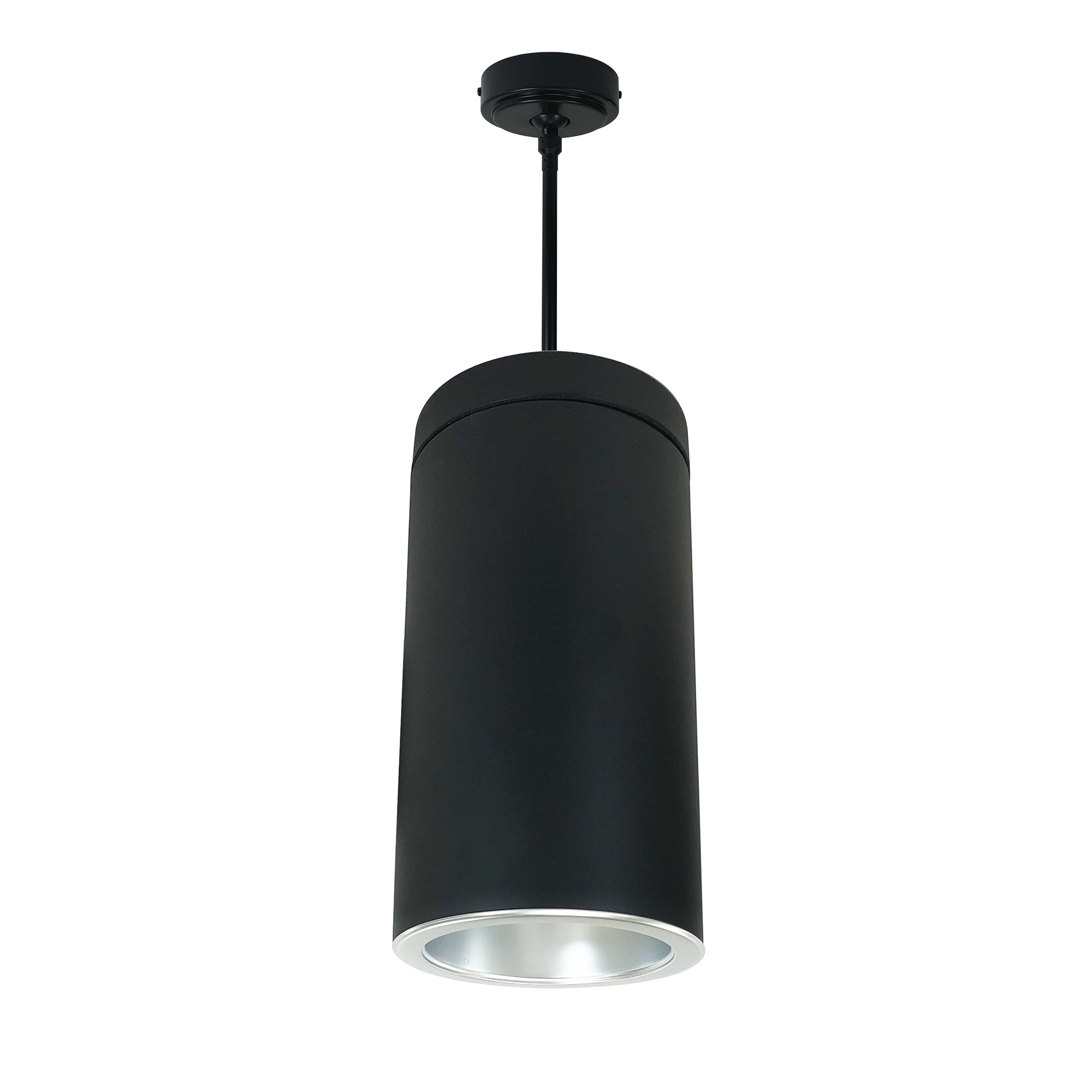 Nora Lighting NYLS2-6P15130FDDB6 - Cylinder - 6 Inch CYL PENDANT 1500L 30K REF. FLD, DIFF/DIFF  FLANGE, 120V, 0-10V, BLK CYL