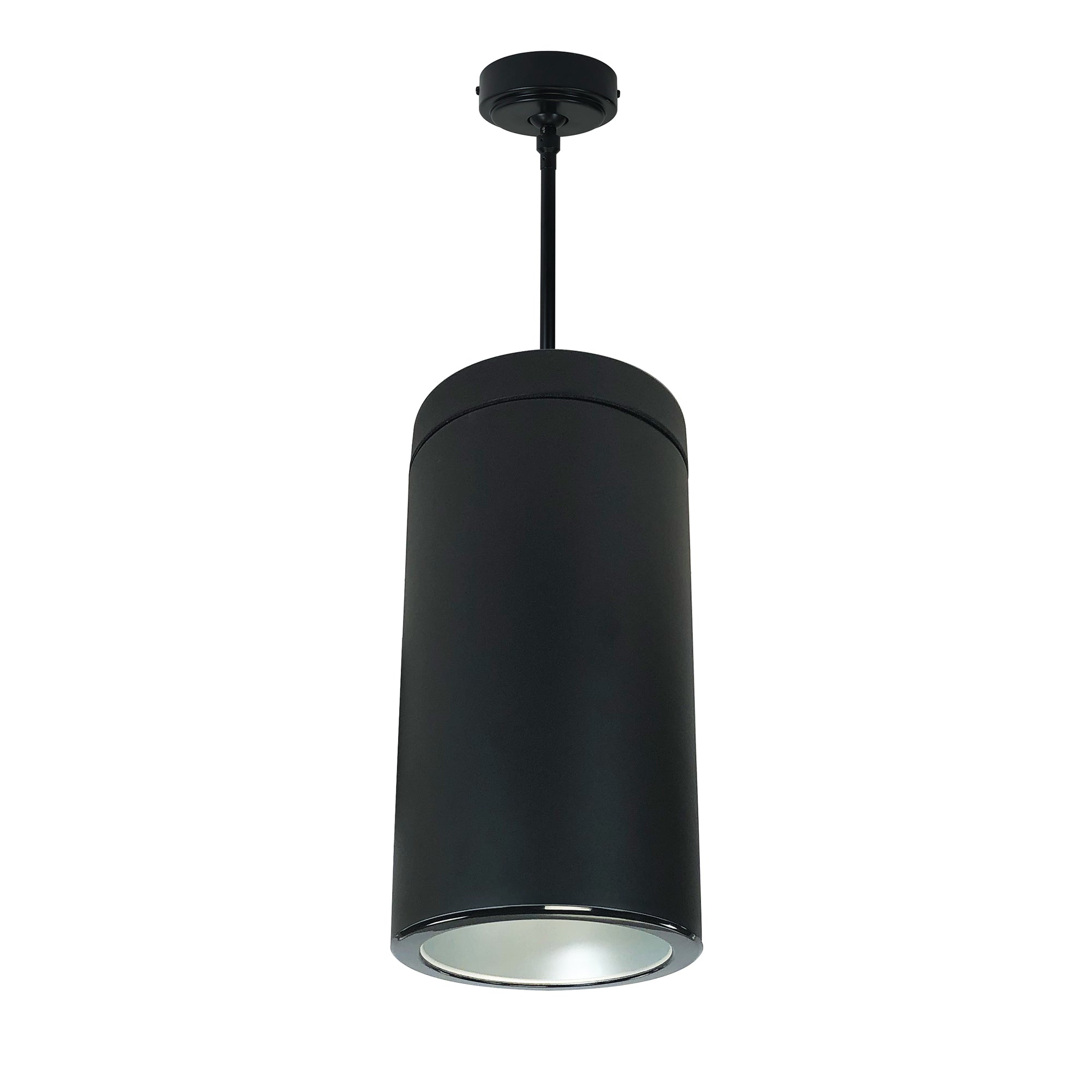 Nora Lighting NYLS2-6P09130MHBB3 - Cylinder - 6 Inch CYL PENDANT 900L 30K REF. MEDIUM. HAZE/BLK FLANGE 120V Triac/ELV BLK CYL